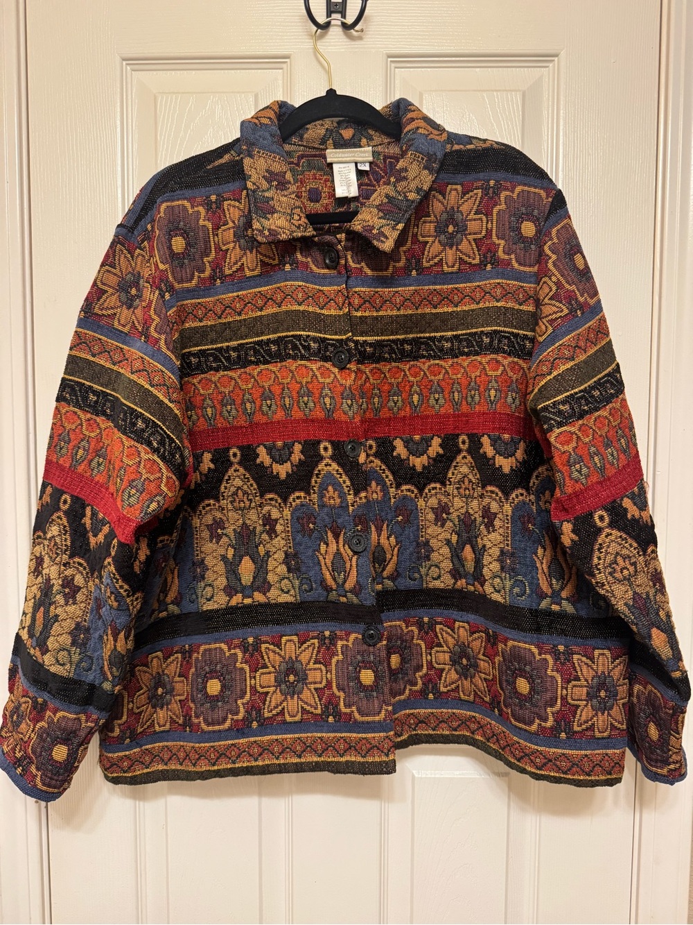 Vintage Coldwater Creek Tapestry Jacket 2X
